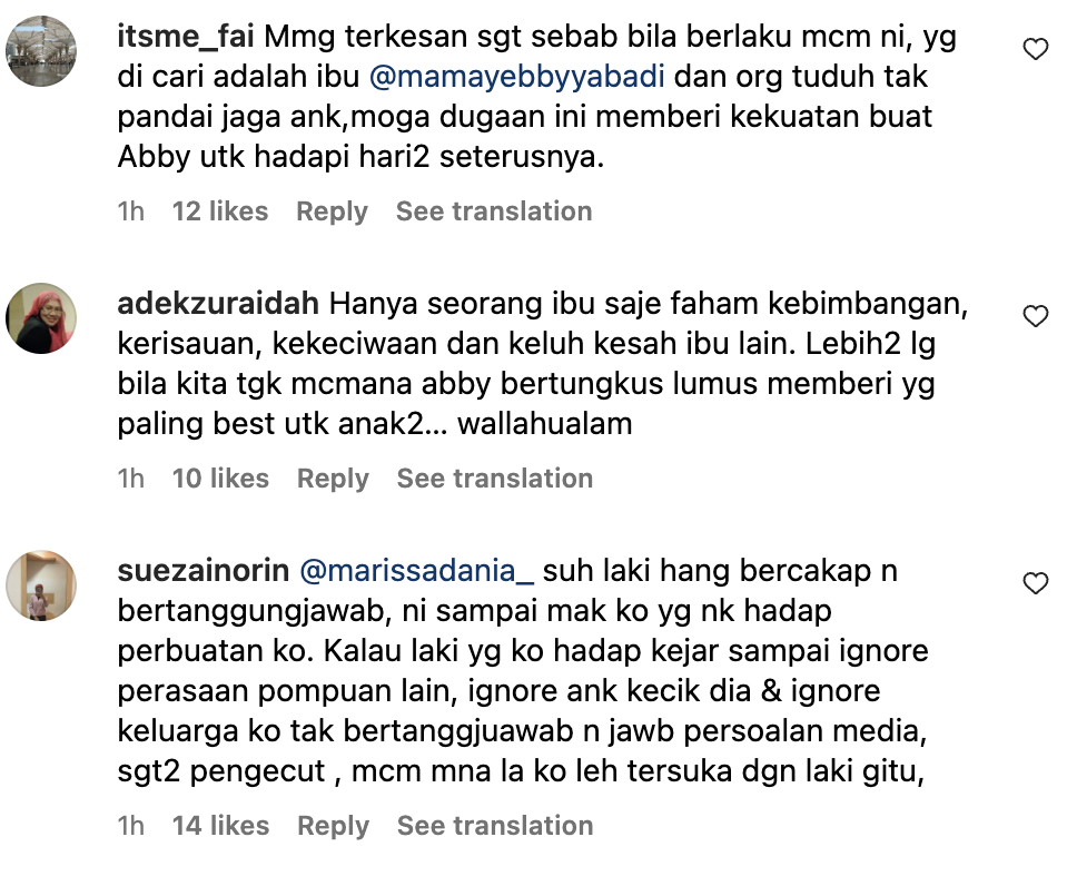 Abby Abadi sayu luah tentang anak, netizen selar Marissa -"Tergamak buat ibu menangis" 11